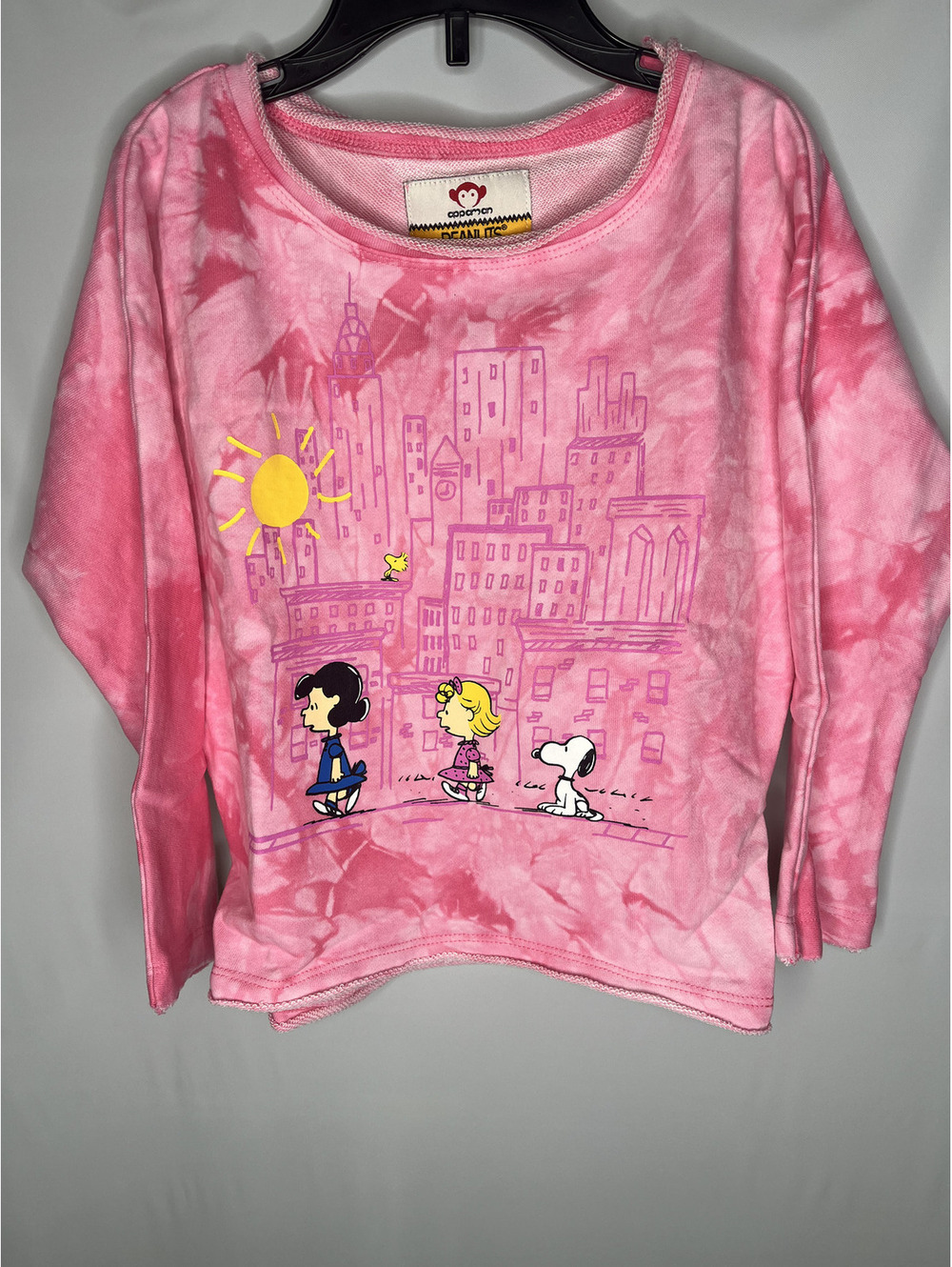 NWT Appaman Girl's Pink Tie-Dye/Peanuts Graphic Sweatshirt Size 5